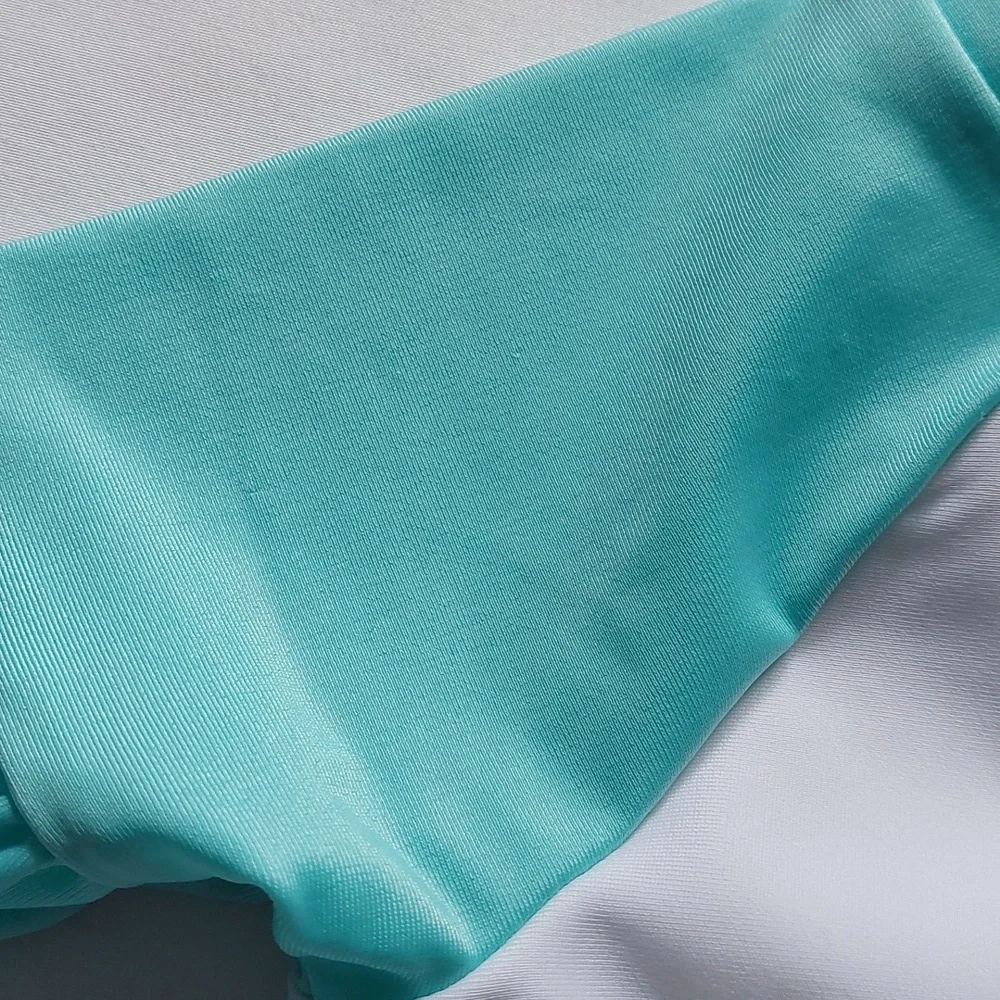 Cat & Jack Blue and White Rashguard Swim Set with Ruffle Sleeves 18 Mns‎